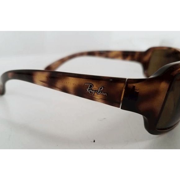 Ray Ban Men's RB4075 Brown Rectangle Sunglasses - Picture 3 of 8